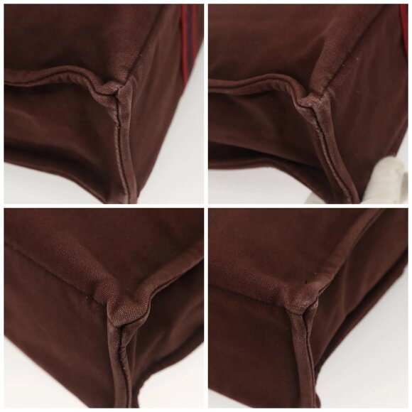 HERMES Fourre Tout MM Hand Bag Canvas Brown Auth 135190 - Picture 14 of 16